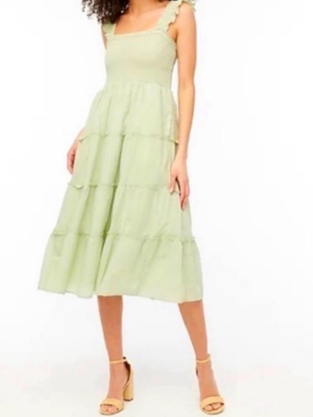 J Crew Tiered Midi Dress